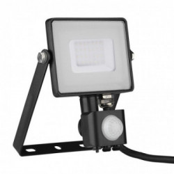 30W LED Sensor Floodlight Samsung Chip Cut-OFF Function Black Body 4000K
