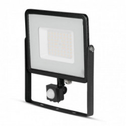 50W LED Sensor Floodlight Samsung Chip Cut-OFF Function Black Body 6400K