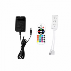 V-TAC Kit per Strip LED SMD5050 4W/m 54LED/m RGB e 3in1 5 metri 12V Con Controllo Wifi Compatibile con Google Assistent e Amazon
