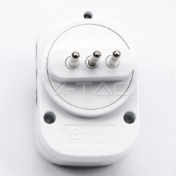 V-TAC 8744 adattatore per presa di corrente Tipo L (IT) Tipo L (IT) + Tipo F Bianco