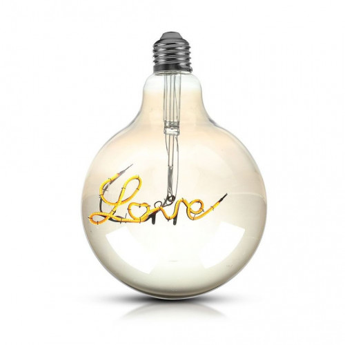 LED Bulb - 5W E27 Filament G125 Amber Glass...