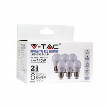 LED Bulb - 5.5W E27 G45...