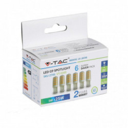 LED Spotlight - 3W G9 Plastic 3000K 6pcs/Pack