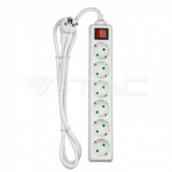 V-TAC VT-1115 prolunghe e multiple 1,5 m 5 presa(e) AC Interno Bianco