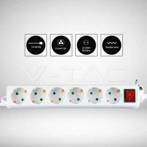 V-TAC VT-1115 prolunghe e multiple 1,5 m 5...