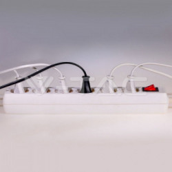 V-TAC VT-1115 prolunghe e multiple 1,5 m 5 presa(e) AC Interno Bianco