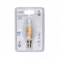 Lampadina LED E14 6W Candela Filamento 2700K (Blister 1 Pezzo)