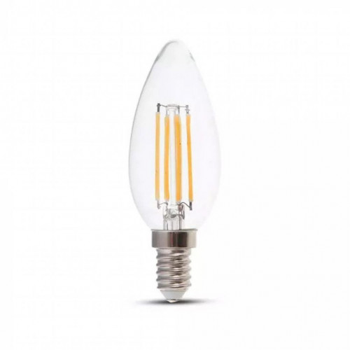 LED Bulb - 6W Filament E14 Clear Cover Candle...