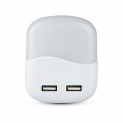 LED Night Light With USB Square 3000K
