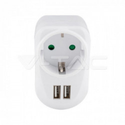 V-TAC VT-1044 adattatore per presa di corrente Tipo F Bianco