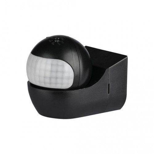 PIR Wall Sensor With Moving Head Black