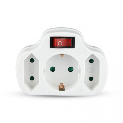 Adapter With Switch & Earthing Contact 2 Socket...