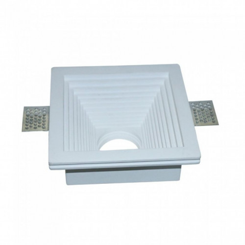 GU10 Fitting Gypsum White Recessed Light Square