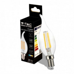 4W Led Candle Flame Filament Bulb 4000K E14