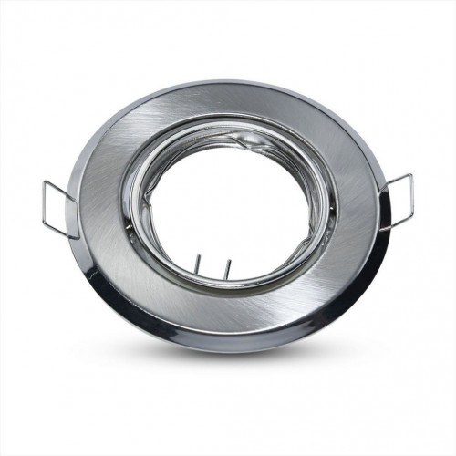 GU10 Round Spotlight Fitting Satin Nickle 2...