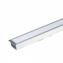LED Linear Light Samsung Chip - 40W Recessed Silver Body 6400K