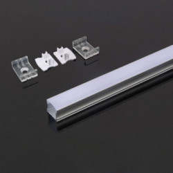 Led Strip Mounting Kit With Diffuser Aluminum 2000* 17.2*15.5MM White Housing