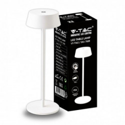 Led 2W Table Lamp 3000K White Body Ip54