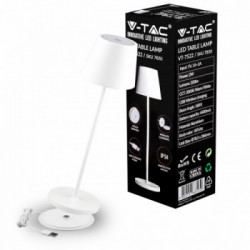 Led 2W Table Lamp(4400Ma Battery) 3000K Ip54 White Body