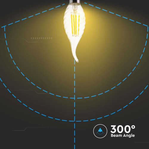 V-TAC Lampadina LED E14 4W 100LM/W Candela a...