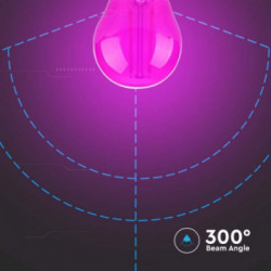 V-TAC Lampadina LED E27 2W G45 Filamento Colore Rosa