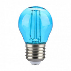 V-TAC Lampadina LED E27 2W G45 Filamento Colore Blu