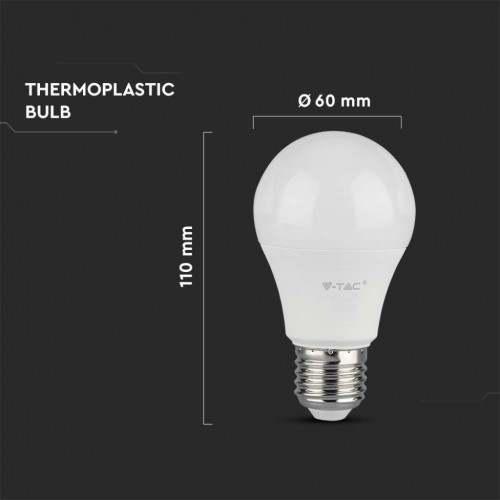 V-TAC Lampadina LED E27 10,5W 100LM/W A60 3000K...