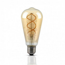 V-TAC Lampadina LED E27 5W ST64 Filamento Ambrato 1800K