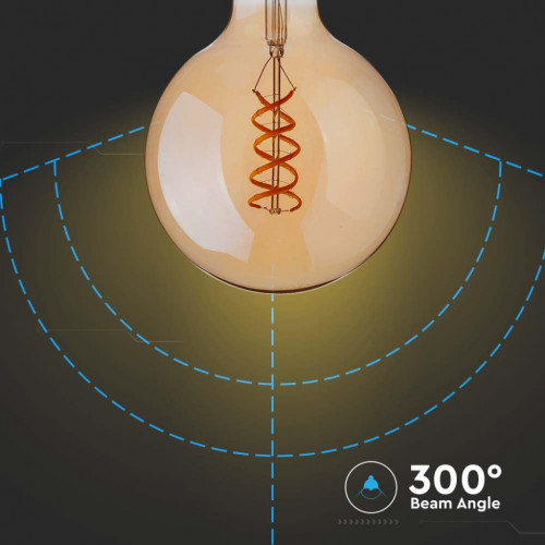V-TAC Lampadina LED E27 5W G95 Filamento...