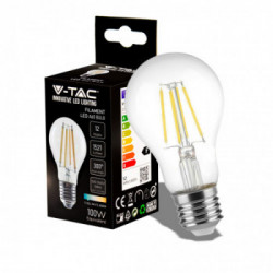 V-TAC Lampadina LED E27 12W 125LM/W A70 Filamento 6500K
