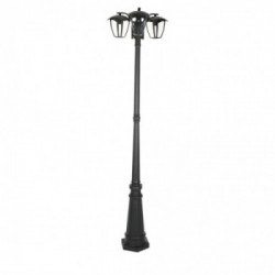 Pole Lamp 3XE27 1990mm IP44 Black