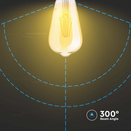 V-TAC Lampadina LED E27 6W ST64 Filamento...