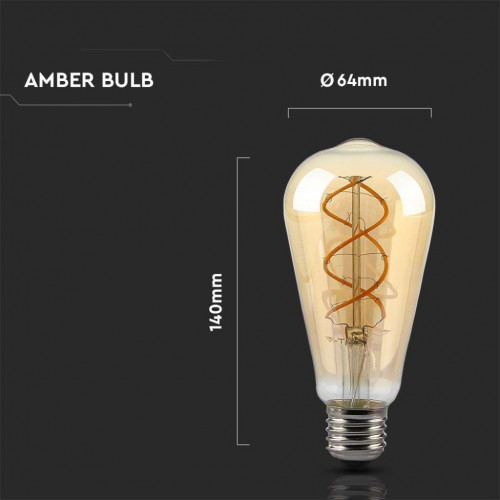 V-TAC Lampadina LED E27 5W ST64 Filamento...