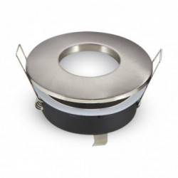 GU10 Fitting Matt Round ?84 Satin Nickel