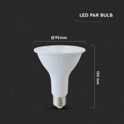 V-TAC PRO Lampadina LED Chip Samsung E27 11W PAR30 3000K