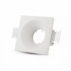 GU10 Fitting Square Gypsum White