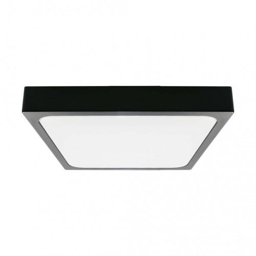 18W Led Dome Light 4000K Square,Black Frame Ip44