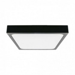 18W Led Dome Light 4000K Square,Black Frame Ip44
