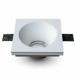 GU10 Fitting Square Gypsum White