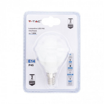 Lampadina LED 4W E14 P45...