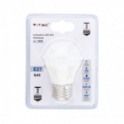 Lampadina LED 4W E27 G45 2700K (Blister 1 pezzo)