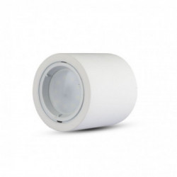 GU10 Fitting Round Gypsum With Aluminium Ring White