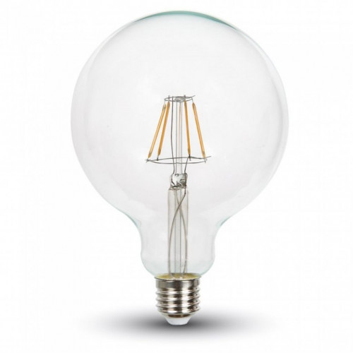 LED Bulb - 6W Filament E27 G125 Clear Cover 6400K