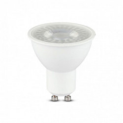 LED Spotlight - 6W GU10 Plastic With Lens Cover 6400K CRI 95+