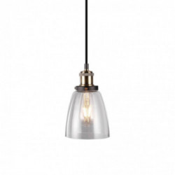 Vintage Glass Pendant Light Transparent Diametro 140