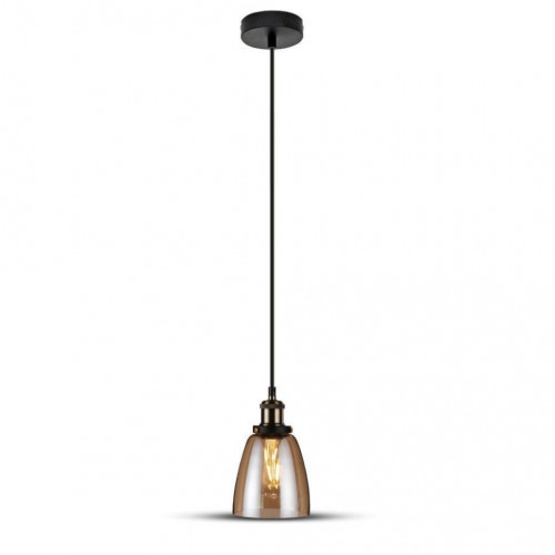 Vintage Glass Pendant Light Amber Diametro 140