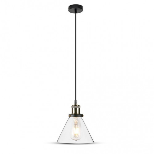 Vintage Glass Pendant Light Transparent...