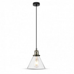 Vintage Glass Pendant Light Transparent Diametro 180