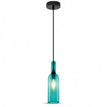Bottle Pendant Light Blue