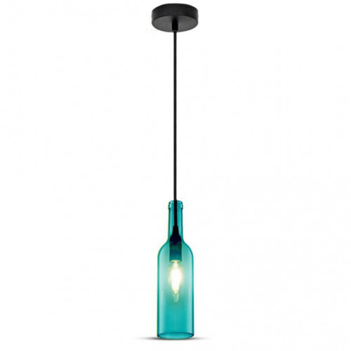 Bottle Pendant Light Blue